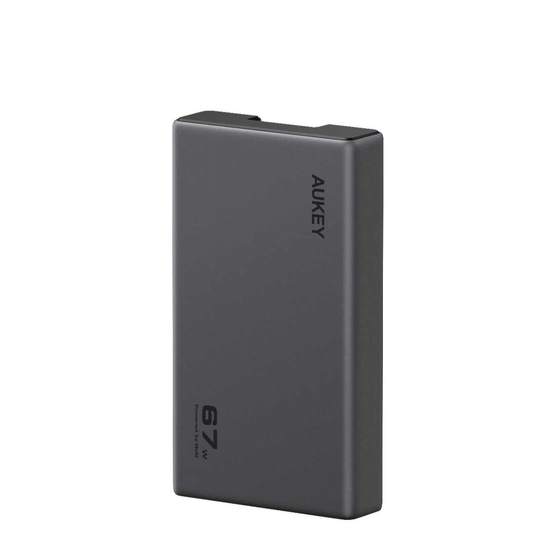 Aukey Comet Slim PD GaN C4, Wall Charger, 67W, 1 Port, USB-C PD, Gray - PA-C4-GY