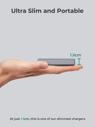 Aukey Comet Slim PD GaN C4, Wall Charger, 67W, 1 Port, USB-C PD, Gray - PA-C4-GY