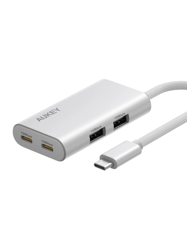 Aukey, Hub Converter 4-in-1, CA01, Silver - UH-CA01-SV