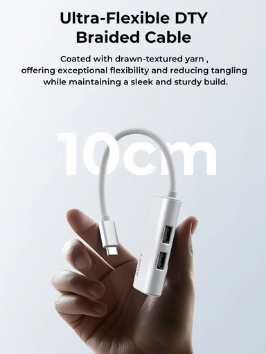 Aukey, Hub Converter 4-in-1, CA01, Silver - UH-CA01-SV