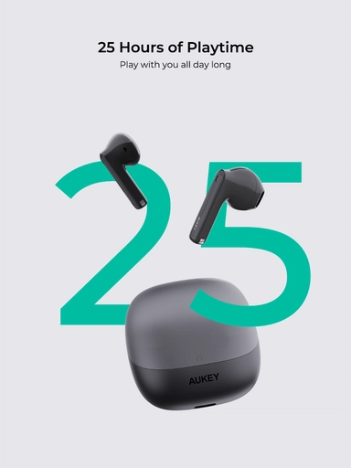 سماعات أذن لاسلكية أوكي M4، رمادي - EP-M4-GY