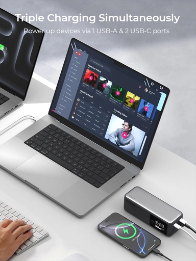 Aukey Power bank Y63, 27600 mAh, Gray - PB-Y63-GY