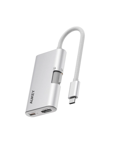 Aukey, USB Hub 3-in-1, Silver - UH-CUH01-SV