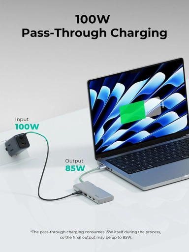 Aukey, USB Hub 6-in-1, CUH02, Silver - UH-CUH02-SV