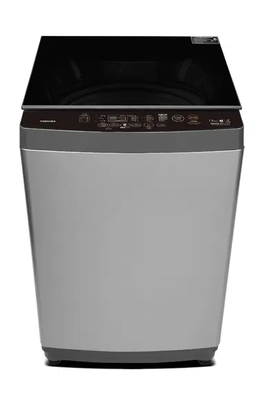 غسالة توشيبا 15 كيلو فتحة علوية فضي AW-DUHN1600LUPBB(SG)