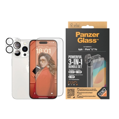PanzerGlass 3-in-1-Pack iPhone 2023 6.1" Pro Clear