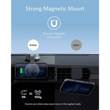 Anker (MagGo) Magnetic PowerWave Car Charging Mount Black