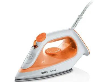 Braun TexStyle 1 Steam Iron 1900 Watts, Orange, SI1009OR