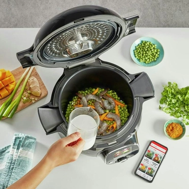MOULINEX Cookeo + Connect Multicooker 1220 - 1450 Watts, 6 Liter, Black, CE857827