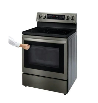 LG 6.3 cu ft. Smart Wi-Fi Enabled True Convection InstaView® Electric Oven with Air Fry, LREL6325D