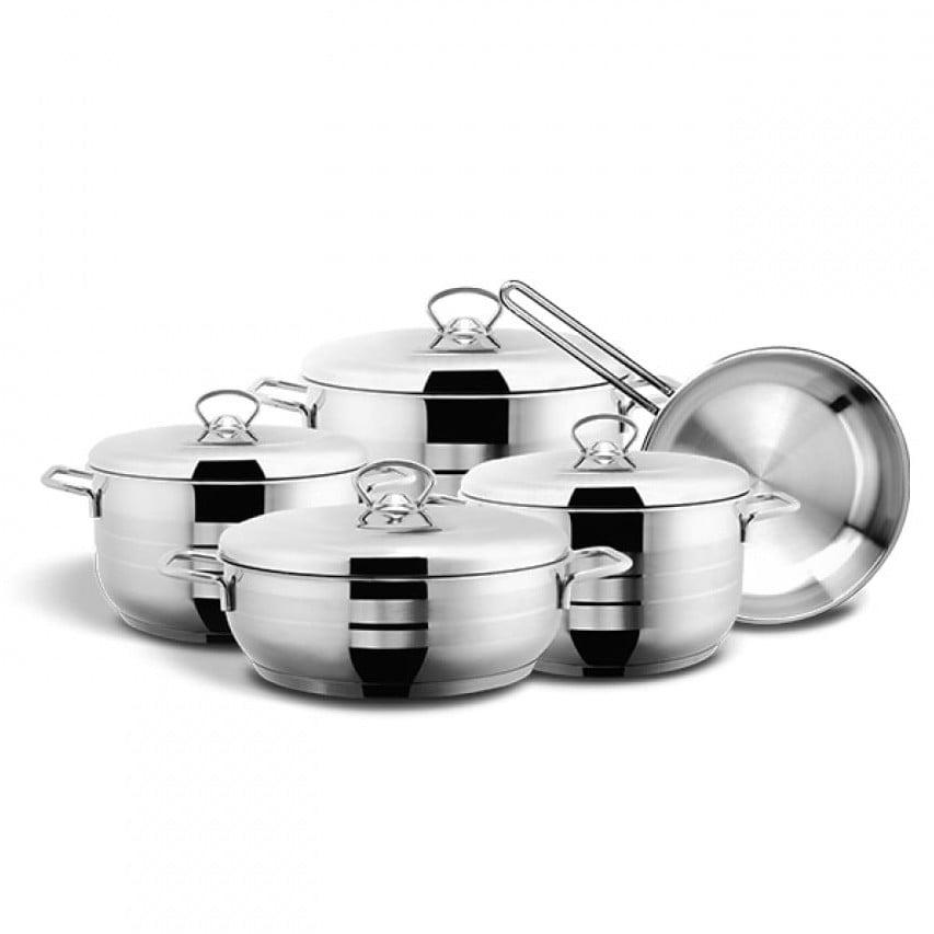 Mister Cook Stainless Steel Cookware Set 9 Pieces, 09-109-BA1900