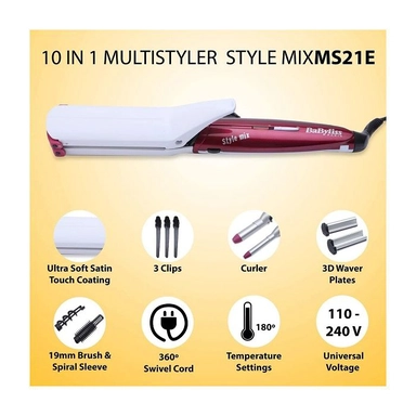 Babyliss Multi Styler ,10 In 1 Ceramic, BABMS22SDE