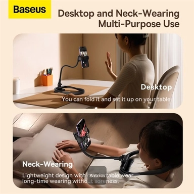 Baseus ComfortJoy Neck Phone Holder, Phone Holder, Black - LUGB000001