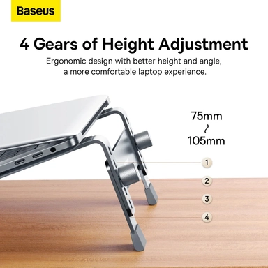 Baseus Ultras table Adjustable Desktop, Laptop Stand, Gray - B10053100811-00
