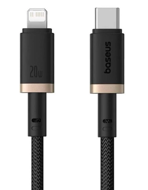 Baseus Dura C to Lightning Cable, Cable, 20W, 2M, Black-P10377800U01-02