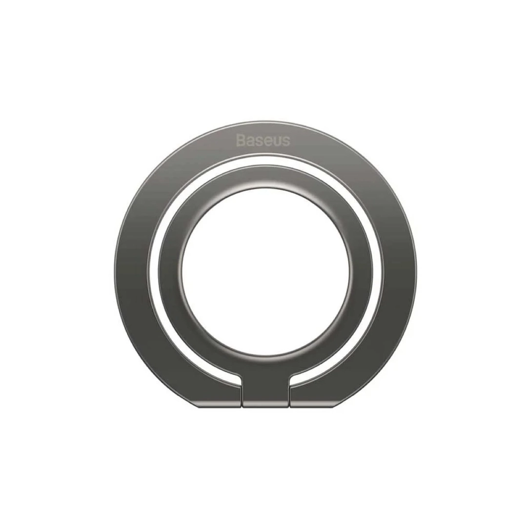 بيسوس هيلو ماجسيف حامل ومقبض هاتف مغناطيسي مع حامل، رمادي - SUCH000013