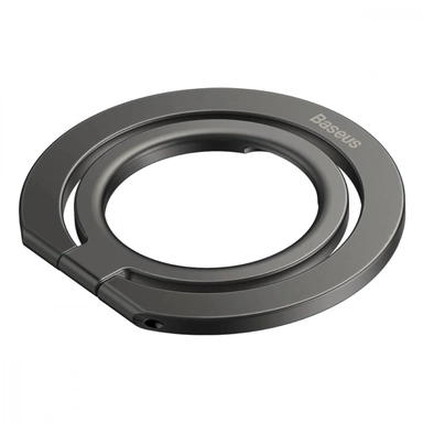 بيسوس هيلو ماجسيف حامل ومقبض هاتف مغناطيسي مع حامل، رمادي - SUCH000013