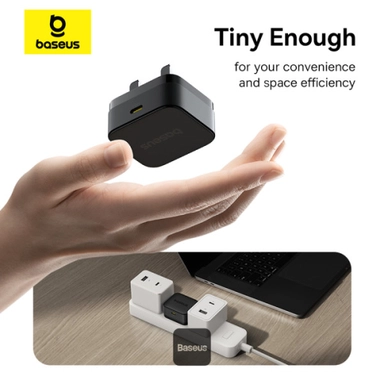 Baseus Palm Wall Charger, 20W, USB-C, Black - P1011160C213-00
