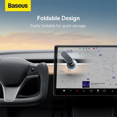 Baseus T-Space Series Magnetic Car Phone Holder, Silver - C40151300S11-00