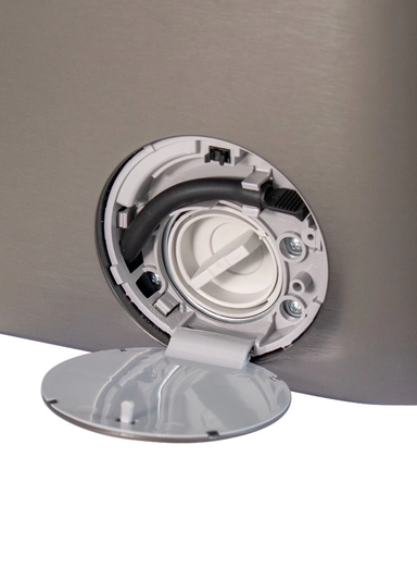 غسالة اتماتيك امامية مع مجفف ملابس BASIC ، سعة 10 كجم، بتقنية العاكس، 18 برنامجًا، فضي - BAWMDF-MB10S