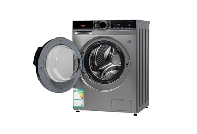 غسالة ملابس بيسيك  تحميل أمامي سعة 13 كجم مع مجفف، 15 برنامجًا، فضي - BAWMDF-M130S