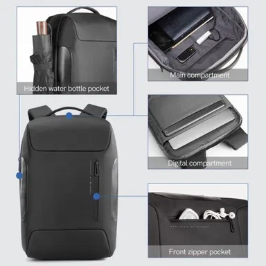 L’avvento Laptop Backpack Fits 15.6”With Tablet Pocket Black