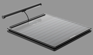 ويذينجز ميزان رقمي ذكي لقياس الجسم ،باللون الأسود