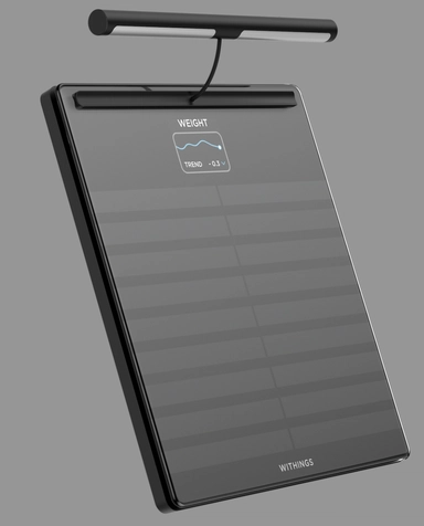 ويذينجز ميزان رقمي ذكي لقياس الجسم ،باللون الأسود