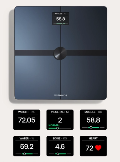 ويذينجز ميزان رقمي ذكي لقياس الجسم,WBS13 أسود