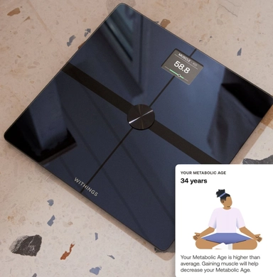 ويذينجز ميزان رقمي ذكي لقياس الجسم,WBS13 أسود