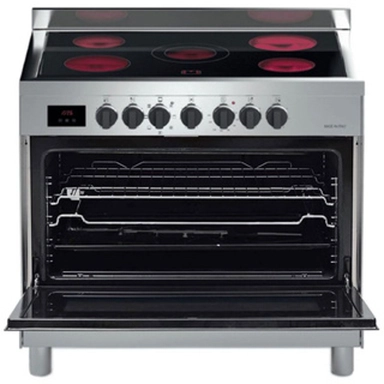 بومبانى، فرن كهربائي سيراميك، 90×60، 5 عيون، فضي - TECH9008VTCPTIX