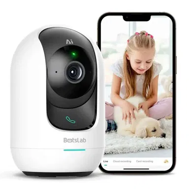 Botslab Indoor Cam2 Pro Extend Smart AI WiFi Night Vision White