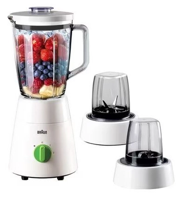 خلاط براون 500 واط 1.75 لتر زجاج ابيض JB0153WH