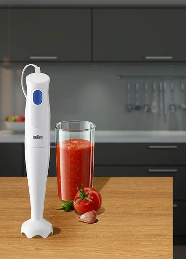 Braun Hand Blender 450 Watt, White/Blue, MQ10.001PWH