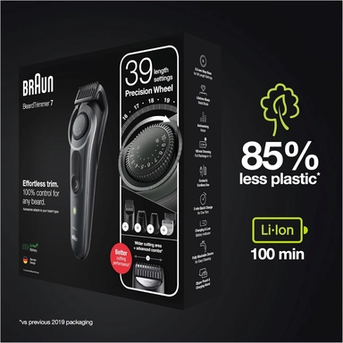 ماكينة تشذيب اللحية للرجال من براون اسود BT7350