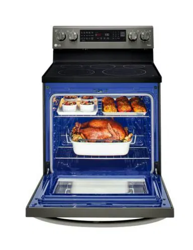 LG 6.3 cu ft. Smart Wi-Fi Enabled True Convection InstaView® Electric Oven with Air Fry, LREL6325D
