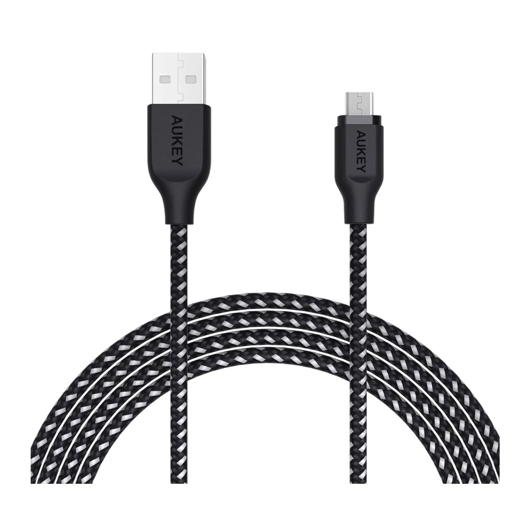 Aukey  Nylon USB 2.0 to Micro USB Cable 2m AM2 Black