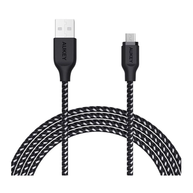 Aukey  Nylon USB 2.0 to Micro USB Cable 2m AM2 Black
