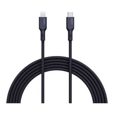 Aukey  Nylon  MFI Cable USB-C To Lightning 1m NCL1 Black