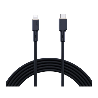 سلك شاحن أوكي سيلكون , MFI  , USB-C To Lightning  , بطول 1متر,أسود