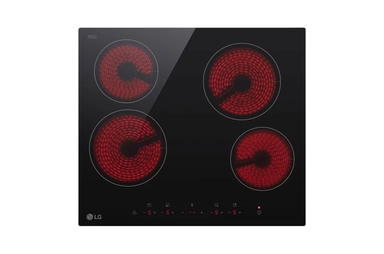 LG Built-in Electric Hob 59cm 4 Burners Black Ceramic, CBEZ2414B