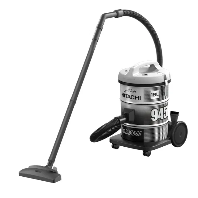Hitachi Drum Vacuum Cleaner 18 Liter 2000 Watt Grey, CV-945FPG