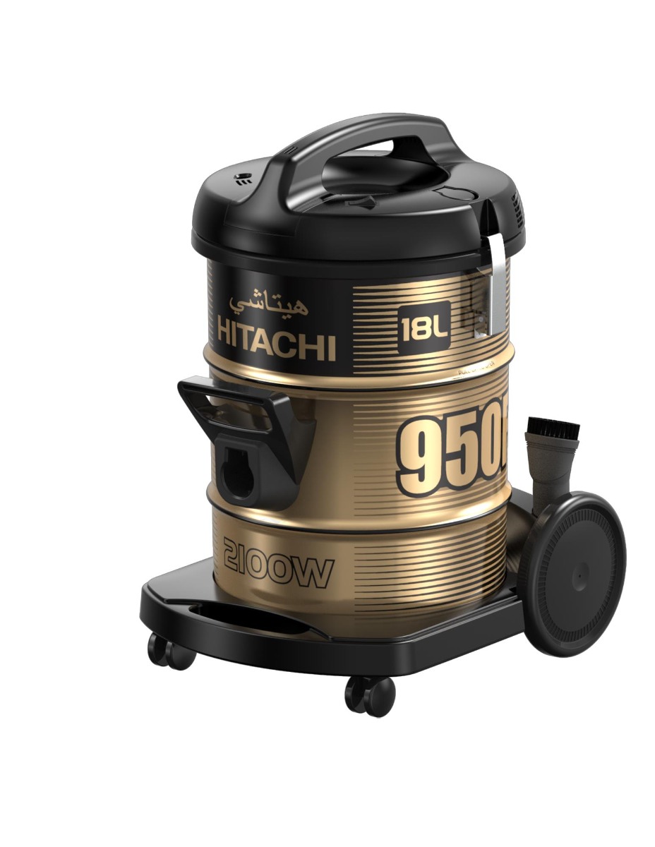 Hitachi Drum Vacuum Cleaner 18 Litre 2100 Watt Black, CV-950HBK