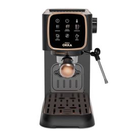 ارزوم اوكا صانعة إسبرسو نصف أوتوماتيكية بنظام حليب مدمج، 1.1 لتر، 1628 واط، أسود ونحاسي – OK0032-Copper