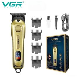 ماكينة حلاقة الشعر في جي ار الكهربائية، تشذيب جاف، ذهبي - V-294