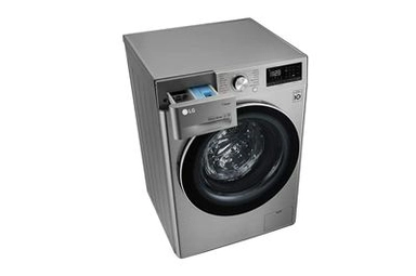غسالة  LG اتوماتيك 9ك استيل فتحةامامية تنشيف 6 ك WSV0906XM
