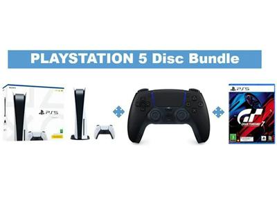 PLAYSTATION 5 Disc with Dualsense Black, Gran Turismo 7 Standard PS5, CFI-1116A-DS/B-GT7