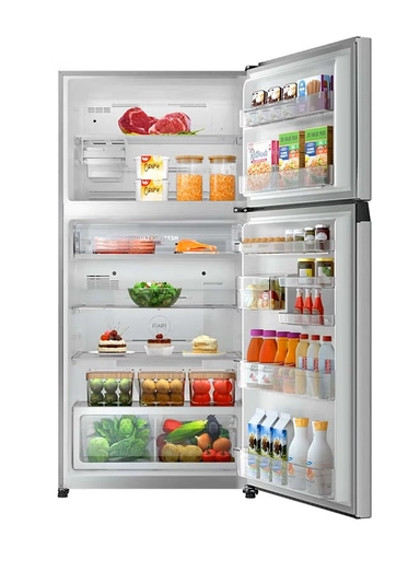 ثلاجة توشيبا بابين 21.5 سلفر GR-RT835WE-PMU(49)