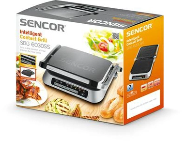 SENCOR Intelligent Contact Grill, 2300 Watts, Steel, SBG 6030SS