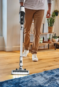 Tefal Cordless Vacuum Cleaner 185 Watt 0.55 Liter Black and White , TY6935HO